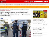 Bild zum Artikel: Keine Ansammlungen von mehr als zwei Menschen: Bund und Länder einigen sich auf Kontaktverbot