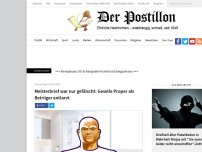 Bild zum Artikel: Meisterbrief war nur gefälscht: Geselle Proper als Betrüger entlarvt