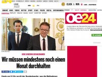 Bild zum Artikel: Wir müssen mindestens noch ein Monat durchhalten