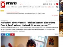 Bild zum Artikel: Heim-Unterricht: Aufschrei eines Vaters: 'Woher kommt dieser irre Druck, bloß keinen Unterricht zu verpassen?'