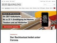 Bild zum Artikel: Ausgangssperren: Der Rechtsstaat leidet unter Corona