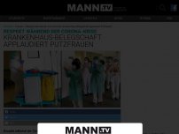 Bild zum Artikel: VIDEO: Ärzte klatschen Beifall für die harte, oft vergessene Arbeit ihrer Putzfrauen