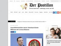 Bild zum Artikel: Gesundheitsminister warnt: Osterhase könnte Millionen mit Corona infizieren