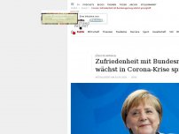 Bild zum Artikel: Zufriedenheit mit Bundesregierung wächst in Corona-Krise sprunghaft