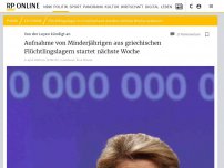 Bild zum Artikel: Von der Leyen kündigt an: Aufnahme von Minderjährigen aus griechischen Flüchtlingslagern startet nächste Woche