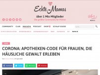 Bild zum Artikel: Corona: Apotheken-Code für Frauen, die häusliche Gewalt erleben