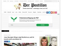 Bild zum Artikel: Jena: Besorgter Bürger zeigt Muslimin an, weil ihr Gesicht nicht verschleiert ist