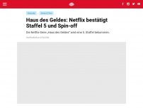 Bild zum Artikel: Haus des Geldes: Netflix bestätigt Staffel 5 und Spin-off