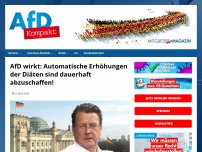 Bild zum Artikel: AfD wirkt: Automatische Erhöhungen der Diäten sind dauerhaft abzuschaffen! 
