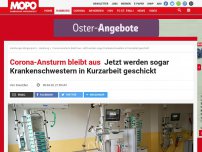 Bild zum Artikel: Corona-Ansturm bleibt aus: Jetzt werden sogar Krankenschwestern in Kurzarbeit geschickt