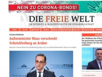 Bild zum Artikel: Außenminister Maas verschenkt Schutzkleidung an Araber