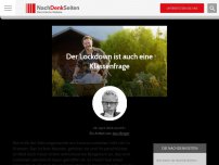 Bild zum Artikel: Der Lockdown ist auch eine Klassenfrage