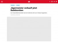 Bild zum Artikel: Jägermeister verkauft jetzt Badebomben