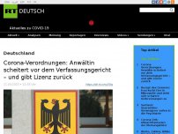 Bild zum Artikel: Corona-Verordnungen: Anwältin scheitert vor dem Verfassungsgericht – und gibt Lizenz zurück