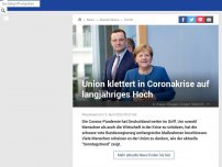 Bild zum Artikel: Langjähriges Hoch: Union legt in Coronakrise weiter zu