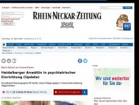 Bild zum Artikel: Nach Aufruf zu Corona-Demo: Heidelberger Anwältin
in psychiatrischer Einrichtung (Update)