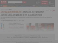 Bild zum Artikel: Kunden sorgen für lange Schlangen in den Baumärkten