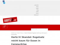 Bild zum Artikel: Hartz IV Skandal: Regelsatz reicht kaum für Essen in Corona-Krise