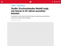 Bild zum Artikel: Studie: Erschreckendes Modell zeigt, wie Gamer 20 Jahren aussehen könnten