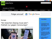 Bild zum Artikel: 'Ein bisschen Zwang muss sein': Freiheit nur gegen Corona-App?