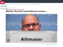 Bild zum Artikel: Schutzmasken-Pflicht rückt näher: Altmaier: Brauchen 12 Milliarden Masken