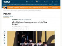 Bild zum Artikel: „Großzügiges Aufnahmeprogramm auf den Weg bringen“