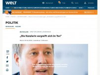 Bild zum Artikel: „Die Kanzlerin vergreift sich im Ton“