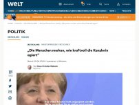 Bild zum Artikel: „Die Menschen merken, wie kraftvoll die Kanzlerin agiert“