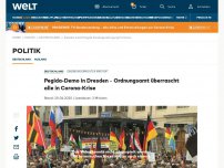 Bild zum Artikel: Pegida-Demo in Dresden – Ordnungsamt überrascht alle in Corona-Krise