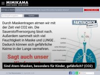 Bild zum Artikel: Sind Atem-Masken, besonders für Kinder, gefährlich? (CO2)