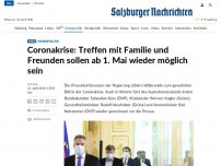 Bild zum Artikel: Coronakrise: Regierungsspitze informiert über aktuelle Lage