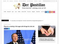 Bild zum Artikel: Ölpreis zu niedrig: USA sagen alle Kriege bis 2022 ab