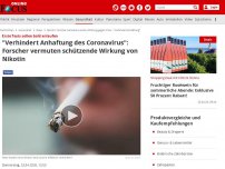 Bild zum Artikel: Erste Tests sollen bald anlaufen - 'Verhindert Anhaftung des Coronavirus': Forscher vermuten schützende Wirkung von Nikotin