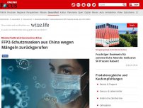 Bild zum Artikel: - Rückruf während Coronavirus-Krise: Atemschutzmasken helfen nicht!