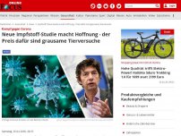 Bild zum Artikel: Kampf gegen Corona - Neue Impfstoff-Studie macht Hoffnung - der Preis dafür sind grausame Tierversuche