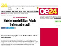 Bild zum Artikel: Ministerium stellt klar: Private Treffen sind erlaubt