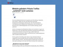 Bild zum Artikel: Korrektur auf Homepage: Private Treffen sind erlaubt