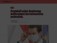 Bild zum Artikel: Protokoll zeigt: Regierung wollte Angst vor Coronavirus verbreiten