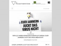 Bild zum Artikel: Wir alle haben keinen Bock mehr auf Corona: Euer Jammern juckt das Virus aber nicht!