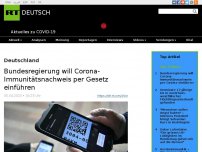 Bild zum Artikel: Bundesregierung will Corona-Immunitätsnachweis per Gesetz einführen