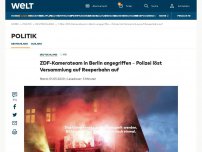 Bild zum Artikel: ZDF-Kamerateam in Berlin angegriffen - Aktivisten planen Guerilla-Protest
