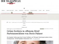 Bild zum Artikel: Grüne fordern in offenem Brief Parteiausschluss von Boris Palmer