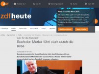 Bild zum Artikel: Seehofer: Merkel führt stark durch die Krise