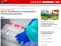 Bild zum Artikel: Coronavirus in Deutschland - Zahl der Neuinfektionen erneut gesunken – 6729 Menschen gestorben