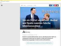 Bild zum Artikel: Um ein Drittel verrechnet: Merkel und Spahn nannten falsche Infektionszahlen