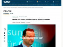 Bild zum Artikel: Merkel und Spahn nannten falsche Infektionszahlen