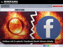 Bild zum Artikel: Schluss mit Q-uatsch: Facebook löscht QAnon-Inhalte