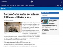 Bild zum Artikel: Corona-Daten unter Verschluss: RKI bremst Diskurs aus