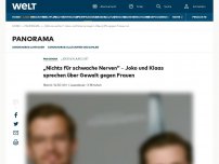 Bild zum Artikel: „Nichts für schwache Nerven“ – Joko und Klaas sprechen über Gewalt gegen Frauen