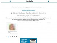 Bild zum Artikel: Erneuter Wahlgang: Linke Barbara Borchardt jetzt doch ins Verfassungsgericht gewählt